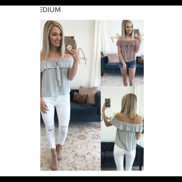 NWT Sage Off the shoulder top - Picture 1 of 2
